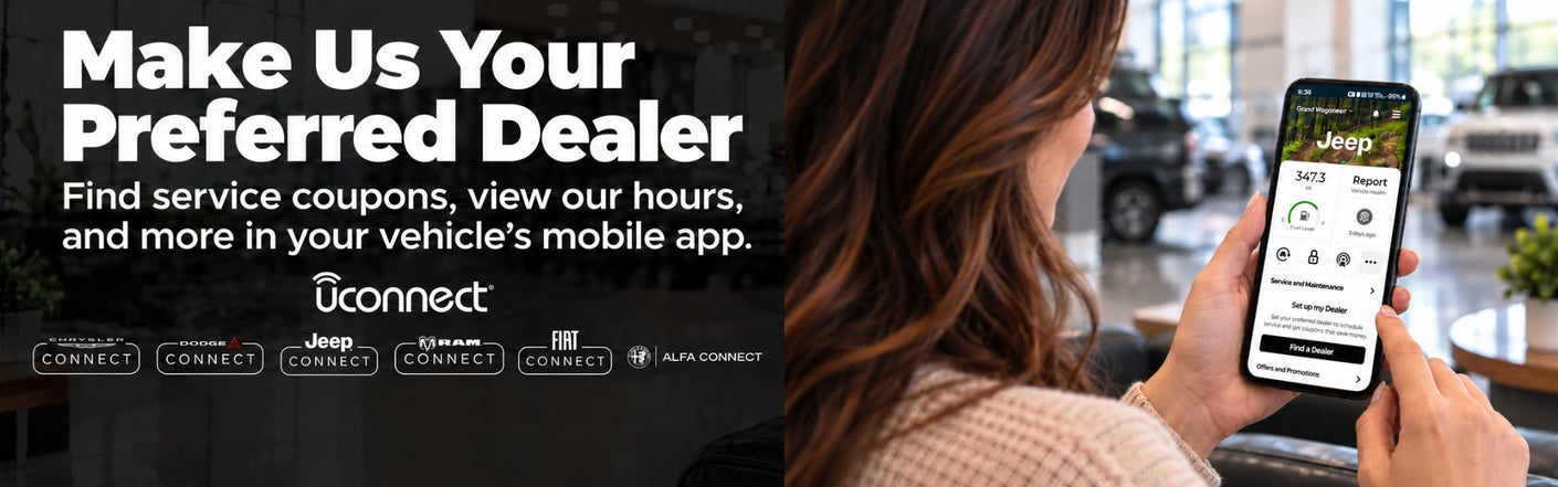 uconnect® make us your preferred dealer | Rod Hatfield Chrysler Dodge Jeep Ram, LLC in Winchester KY